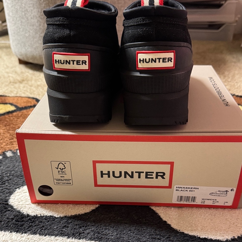 Hunter Black Slip-On Footwear - HWASKERN waterproof suede ankle boots